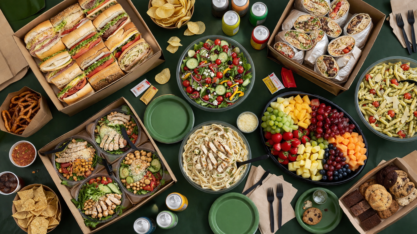 Catering food spread
